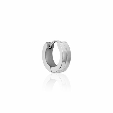 Créole Unitaire Odo Acier Argenté - Piercings d'oreilles Homme | Marc Orian