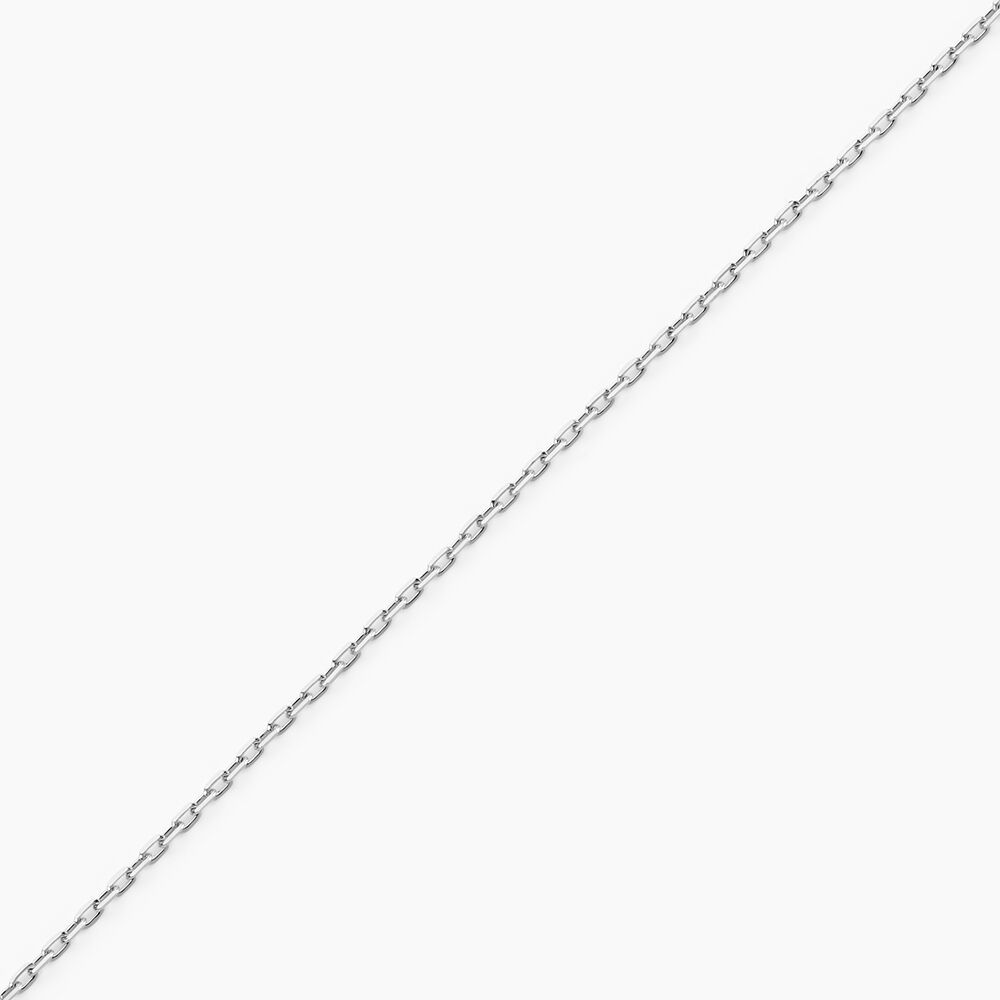 Cha&icirc;ne Claudine Maille For&ccedil;at Argent Blanc - Colliers fantaisie Femme | Marc Orian