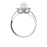 Bague Argent Blanc Cheri Perle De Culture Oxydes De Zirconium - Bijoux fantaisie Femme | Marc Orian
