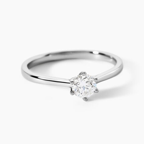 Bague Athena Platine Blanc Diamant - Parures de mariage Femme | Marc Orian