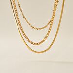 Collier Golden Liana Acier Jaune - Colliers multirangs Femme | Marc Orian