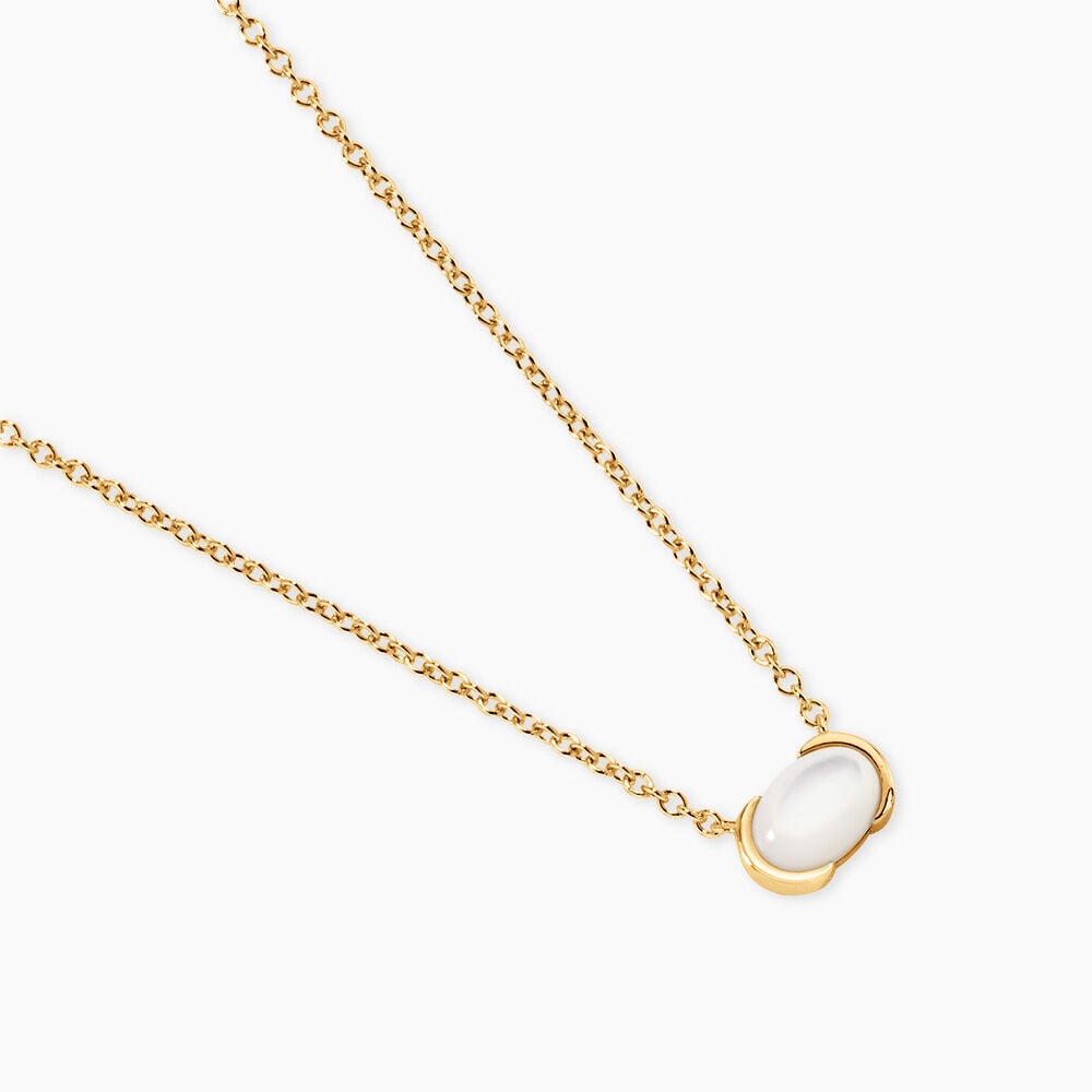 Collier Nymphe Argent Dor&eacute; A L'Or 750/1000 Nacre - Colliers avec pierres Femme | Marc Orian