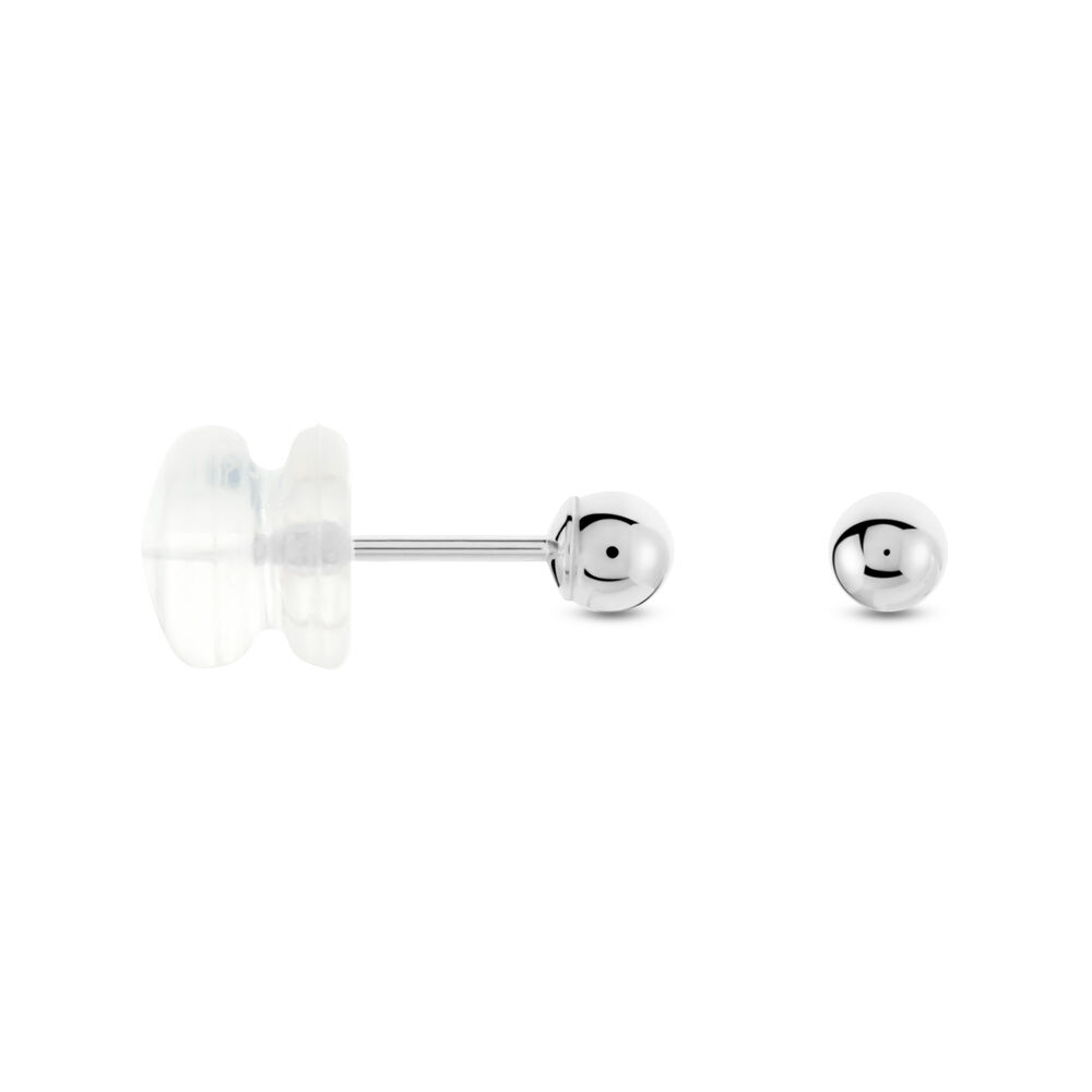 Boucles D'oreilles Puces Or Blanc Fidelia - Puces Femme | Marc Orian