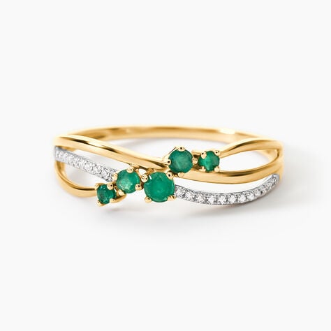 Bague Amarylis Or Jaune Emeraude - Bagues vintage Femme | Marc Orian
