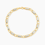 Bracelet Danae Plaquette Or Bicolore - Bracelets mailles Homme | Marc Orian