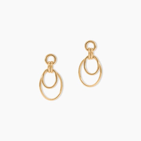 Boucles D'Oreilles Pendantes Felicity Plaqu&eacute; Or Jaune - Pendantes Femme | Marc Orian