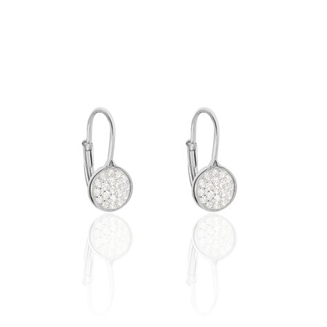 Boucles D'oreilles Pendantes Maximine Argent Blanc Oxyde De Zirconium - Pendantes Femme | Marc Orian