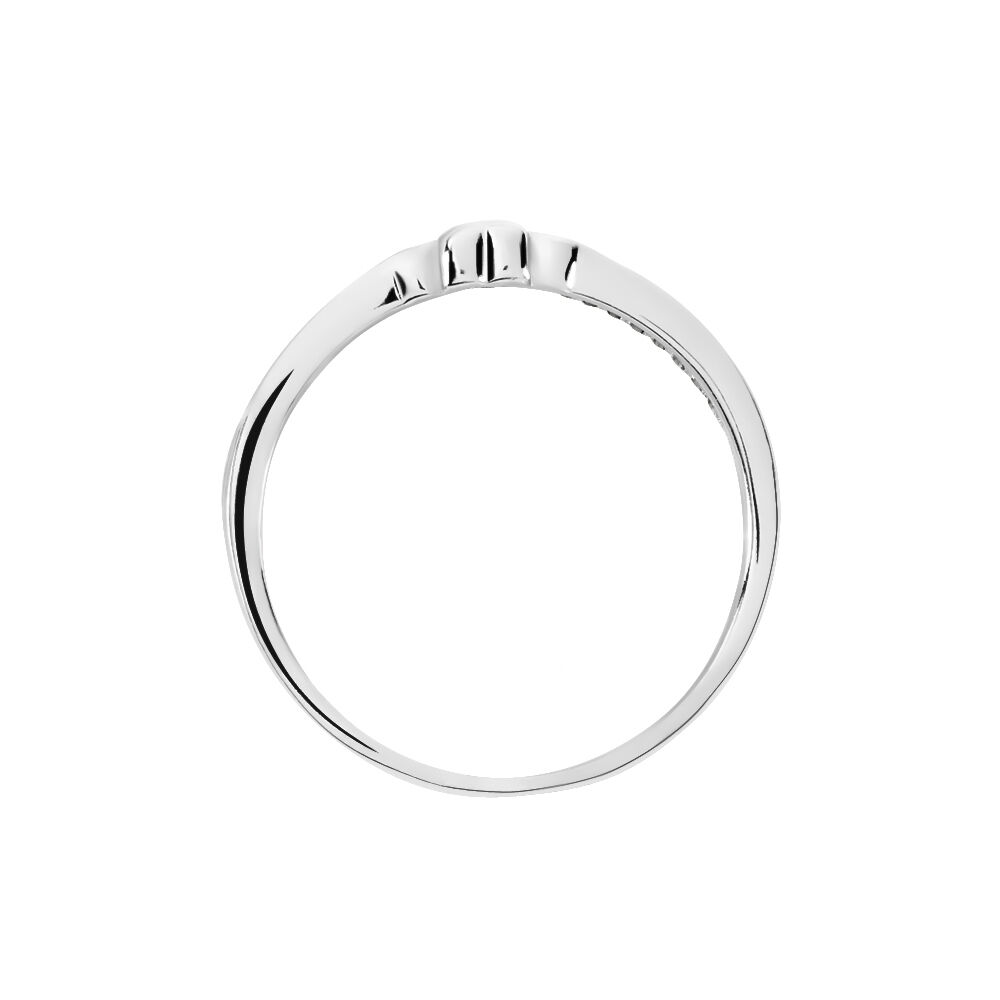 Bague Melanie Argent Blanc Oxyde De Zirconium - Bagues de promesse Femme | Marc Orian
