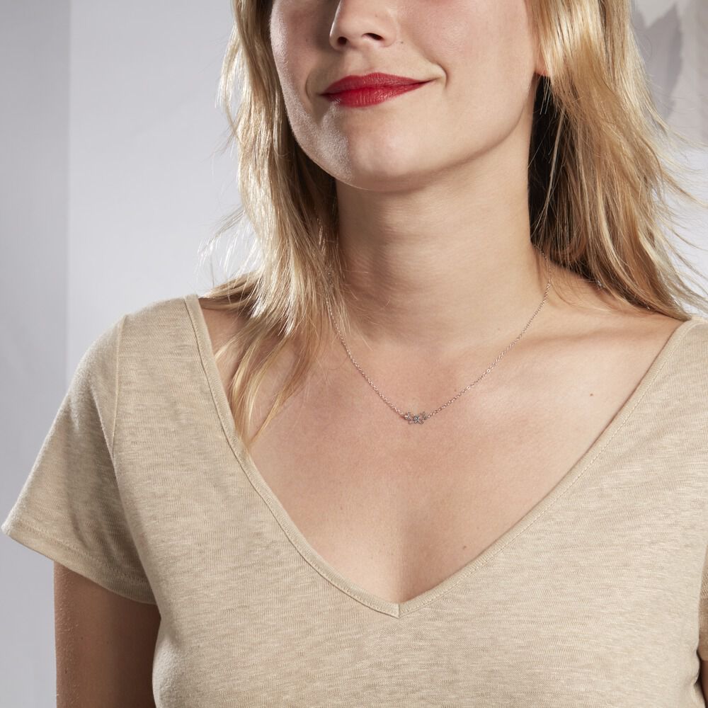 Collier Graziella Argent Blanc - Colliers Femme | Marc Orian