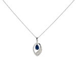 Collier Odila Or Blanc Saphir Diamant - Colliers avec pierres Femme | Marc Orian