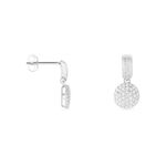 Boucles D'oreilles Pendantes Lisyae Or Blanc Diamant - Pendantes Femme | Marc Orian