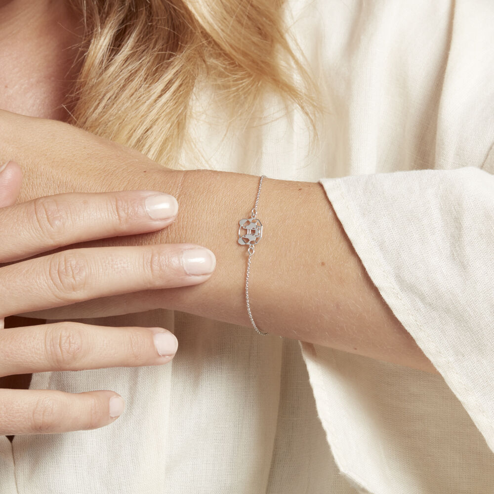 Bracelet Romy Origami Argent Blanc - Bracelets chaînes Femme | Marc Orian