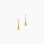 Boucles D'Oreilles Pendantes Cindel Argent Dor&eacute; A L'Or 750/1000 Perle De Culture - Pendantes Femme | Marc Orian