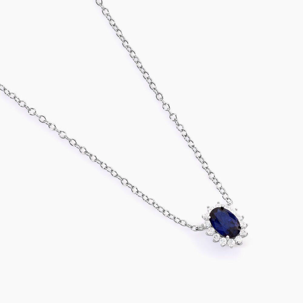 Collier Liz Argent Blanc Pierre De Synthese Oxyde De Zirconium - Colliers avec pierres Femme | Marc Orian