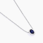 Collier Liz Argent Blanc Pierre De Synthese Oxyde De Zirconium - Colliers avec pierres Femme | Marc Orian