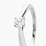 Bague Vicoeuria Ld Platine Blanc Diamant Synth&eacute;tique - Solitaires Femme | Marc Orian