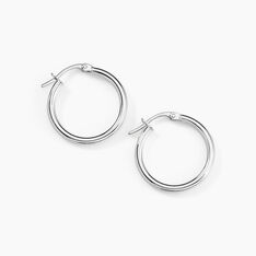 Créoles Verania Or Blanc - Boucles d'oreilles Créoles Femme | Marc Orian