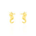 Boucles D'oreilles Puces Ambrosie Hippocampe Or Jaune - Puces Femme | Marc Orian