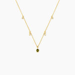 Collier Poem Argent Jaune P&eacute;ridot Oxyde De Zirconium - Colliers avec pierres Femme | Marc Orian