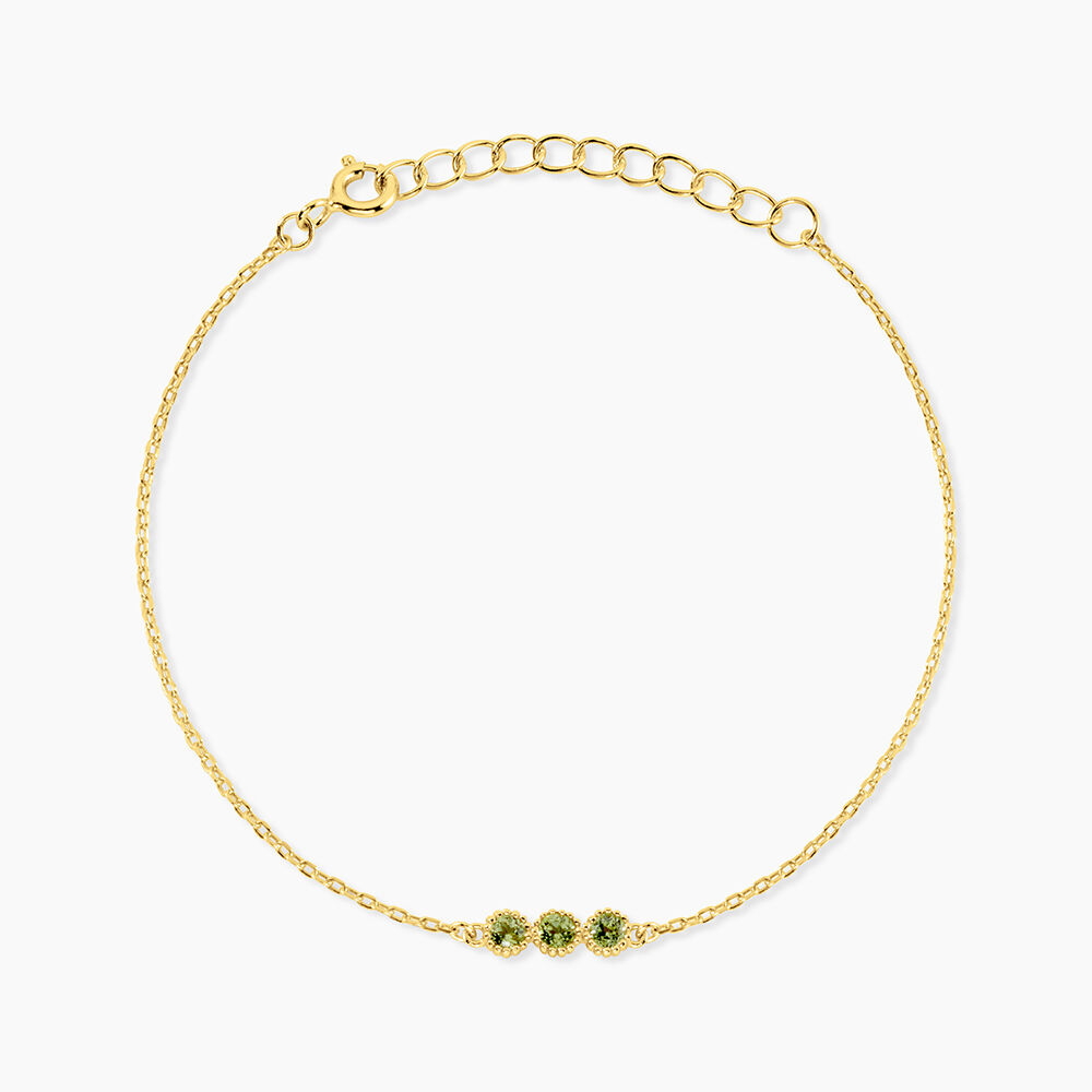 Bracelet Poem Argent Jaune P&eacute;ridot - Bracelets fantaisie Femme | Marc Orian
