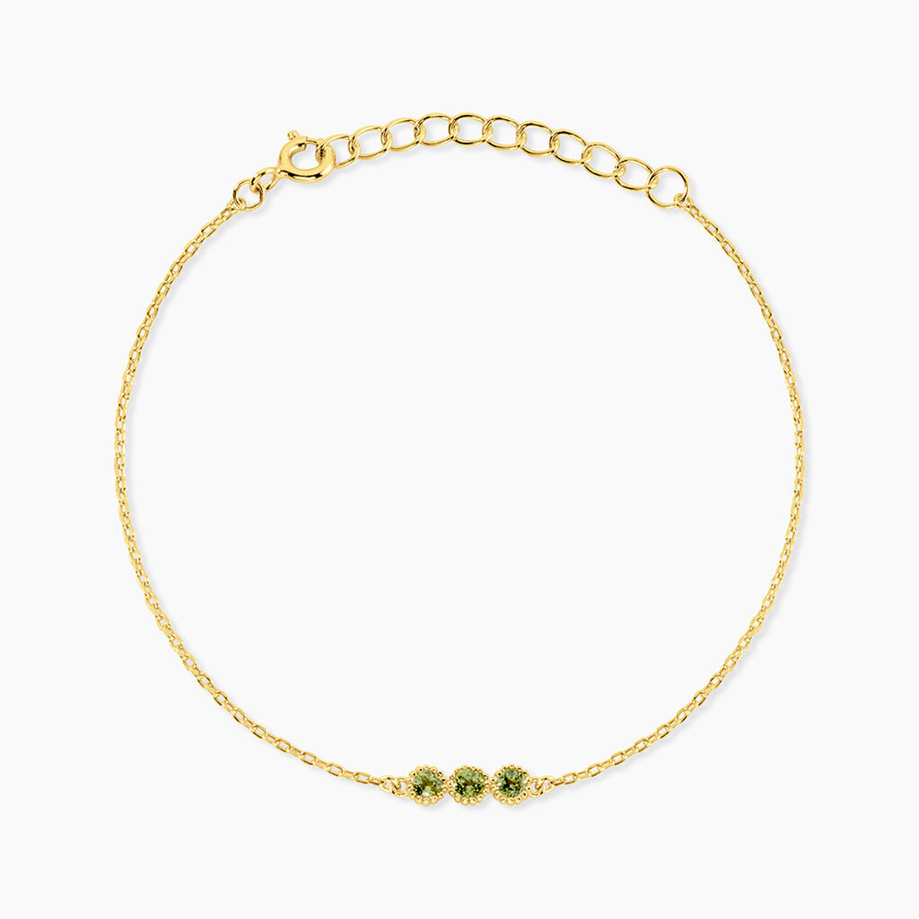 Bracelet Poem Argent Jaune P&eacute;ridot - Bracelets fantaisie Femme | Marc Orian