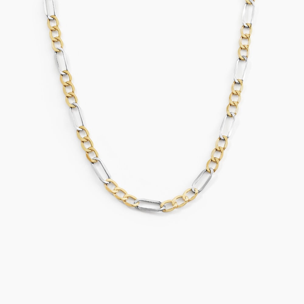 Chaîne Cameo Maille Alternee 1/3 Or Bicolore - Chaines Homme | Marc Orian