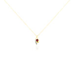 Collier Sagesse Or Jaune Rubis Et Diamant - Colliers avec pierres Femme | Marc Orian