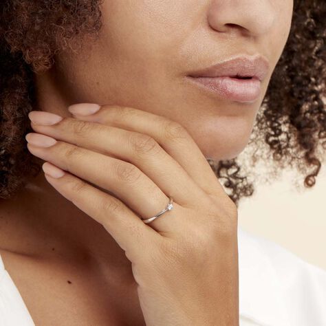 Bague Solitaire Veronika Or Blanc Diamant - Bagues Solitaire Femme | Marc Orian
