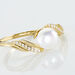 Bague Antoinette Or Jaune Perle De Culture Et Oxyde De Zirconium