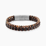 Bracelet Jourdan Cuir De Vache Oeil De Tigre - Bracelets cuir Homme | Marc Orian