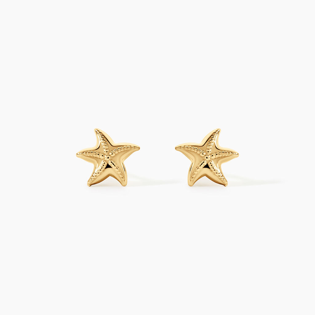 Boucles D'Oreilles Puces Alphonsine Argent Dor&eacute; A L'Or 750/1000 - Puces Femme | Marc Orian