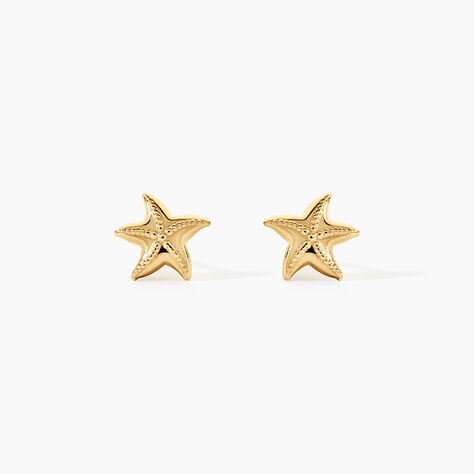 Boucles D'Oreilles Puces Alphonsine Argent Dor&eacute; A L'Or 750/1000 - Puces Femme | Marc Orian