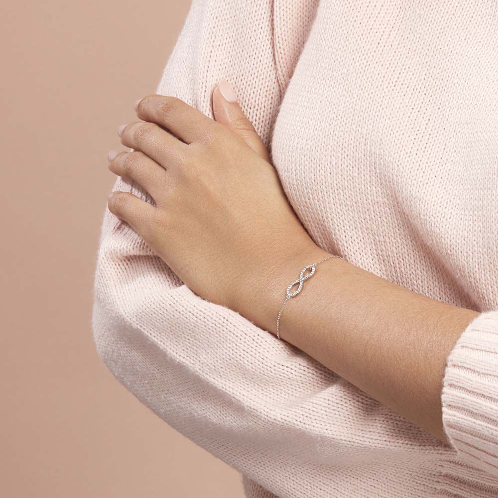 Bracelet Argent Blanc Rowan Oxyde De Zirconium - Bracelets chaînes Femme | Marc Orian