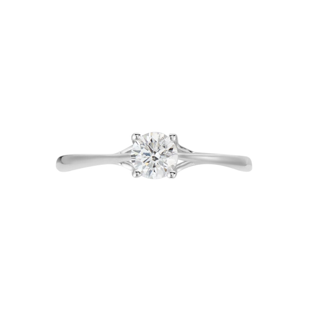 Bague Solitaire Or Blanc Solenia Diamant - Parures de mariage Femme | Marc Orian