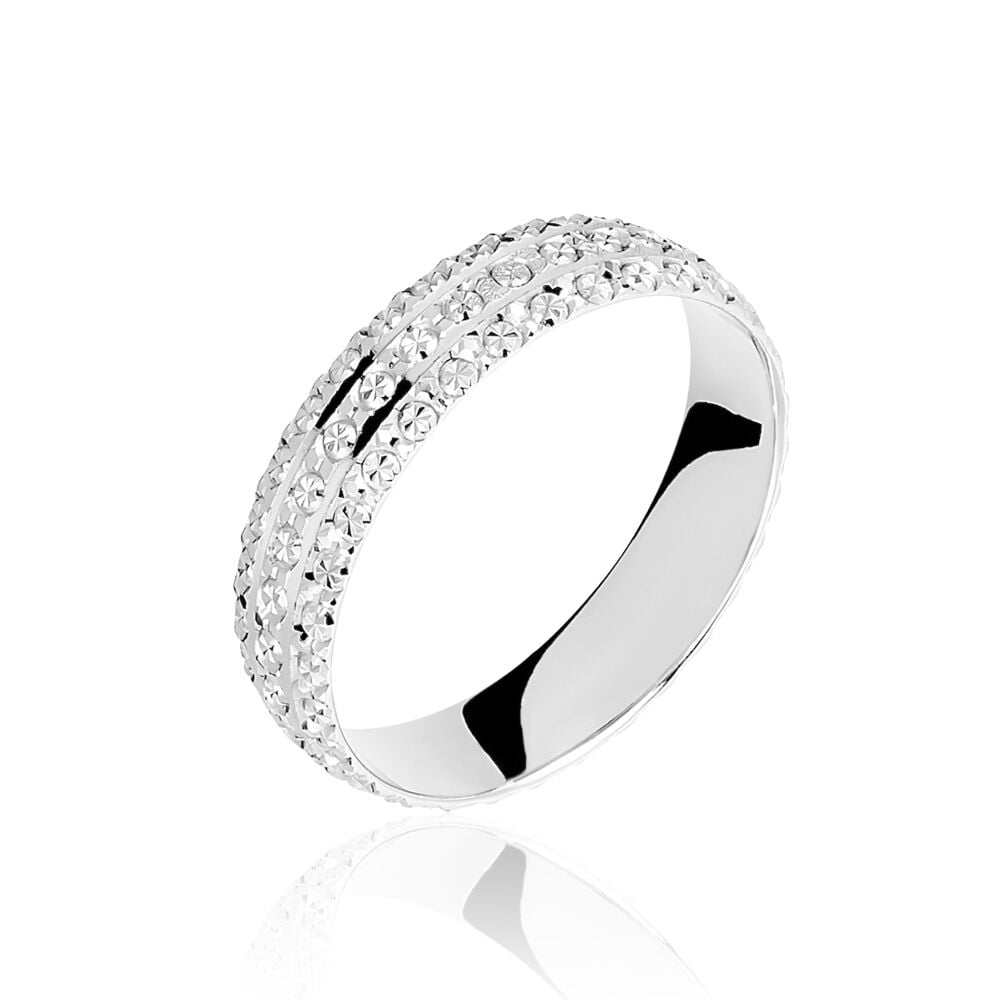 Alliance Leliana Demi Jonc Classique Or Blanc - Alliances personnalis&eacute;es Femme | Marc Orian