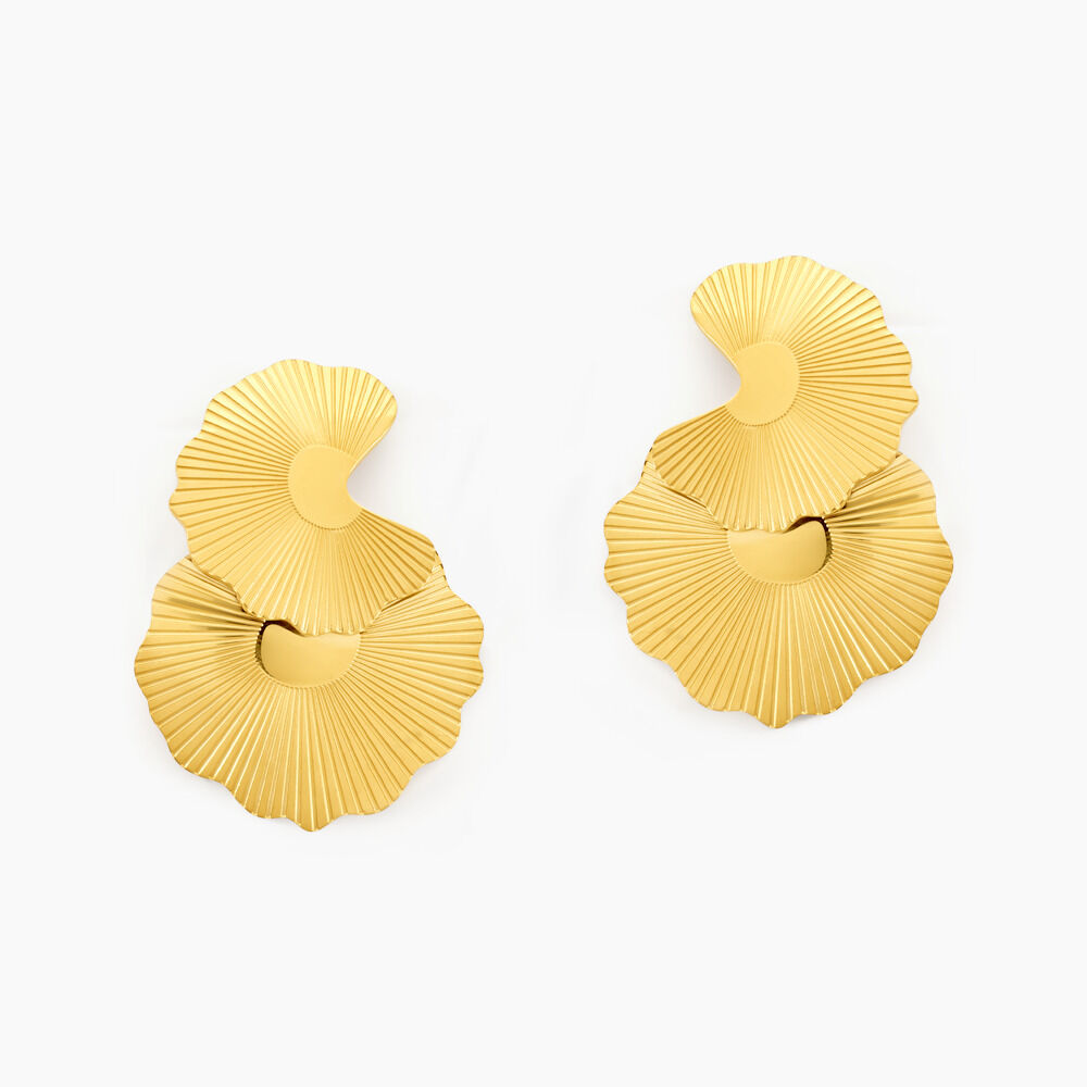 Boucles D'oreilles Puces Acier Jaune - Puces Femme | Marc Orian
