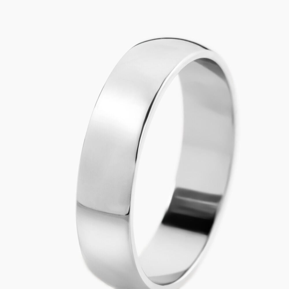Alliance Aphroditia Demi Jonc Bombe Platine Blanc - Alliances duo Unisex | Marc Orian