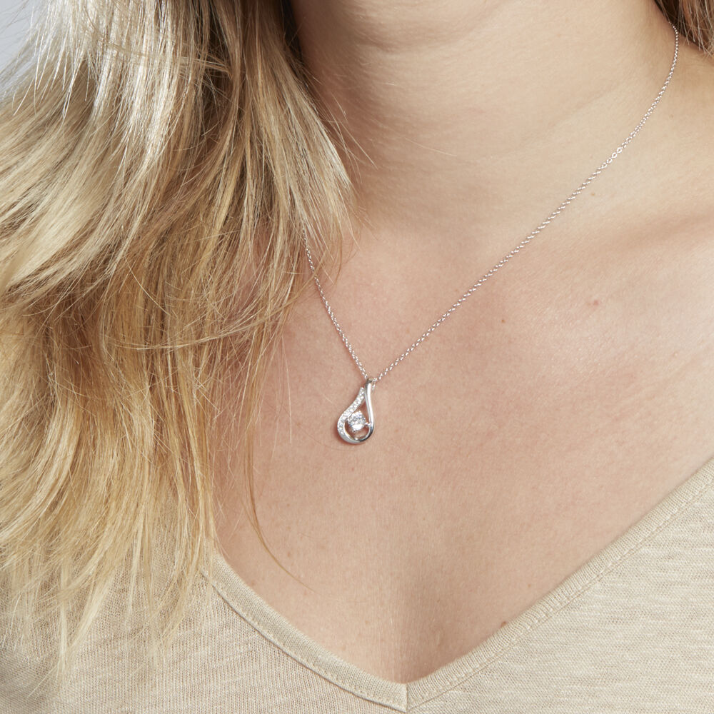Collier Thiane Argent Blanc Oxyde De Zirconium - Colliers avec pierres Femme | Marc Orian