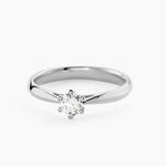 Bague Solitaire Veronika Or Blanc Diamant - Parures de mariage Femme | Marc Orian