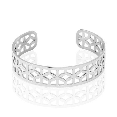 Bracelet Jonc Milda Acier Blanc - Bracelets joncs Femme | Marc Orian