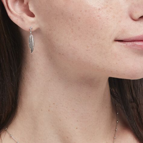 Boucles D'oreilles Pendantes Argent Blanc Irene - Boucles d'oreilles Pendantes Femme | Marc Orian