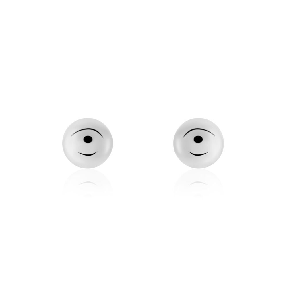 Boucles D'oreilles Puces Virgie Argent Blanc - Puces Femme | Marc Orian