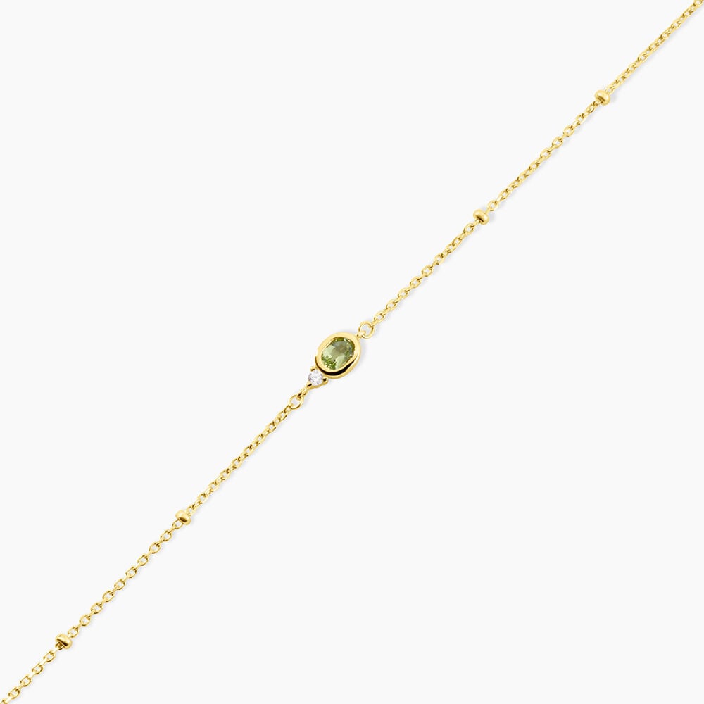 Bracelet Poem Argent Jaune P&eacute;ridot Oxyde De Zirconium - Bracelets fantaisie Femme | Marc Orian