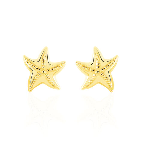Boucles D'oreilles Puces Alphonsine Etoile De Mer Or Jaune - Puces Femme | Marc Orian