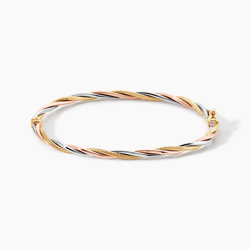 Bracelet Jonc Temani Or Tricolore - Bracelets joncs Femme | Marc Orian