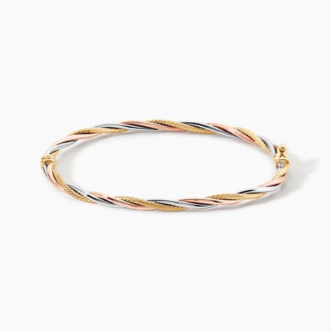 Bracelet Jonc Temani Or Tricolore - Bracelets joncs Femme | Marc Orian