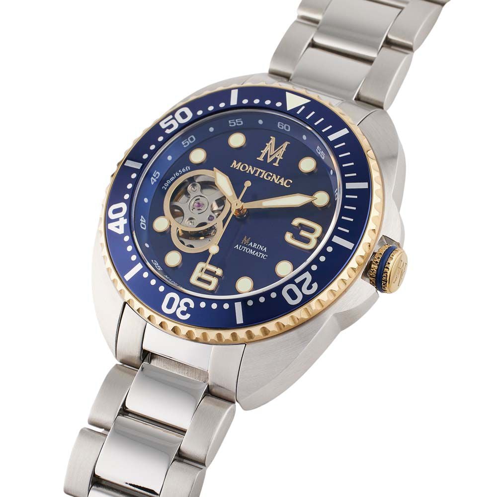 Montre Montignac Marina Bleu - Montres automatiques Homme | Marc Orian