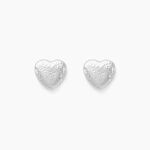 Boucles D'oreilles Puces With Love Argent Blanc - Puces Femme | Marc Orian