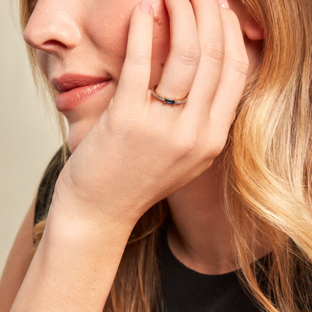 Bague Gamboa Plaqué Or Jaune Verre Oxyde De Zirconium - Bagues de promesse Femme | Marc Orian