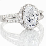 Bague Arjun Or Blanc Oxyde De Zirconium - Solitaires Femme | Marc Orian